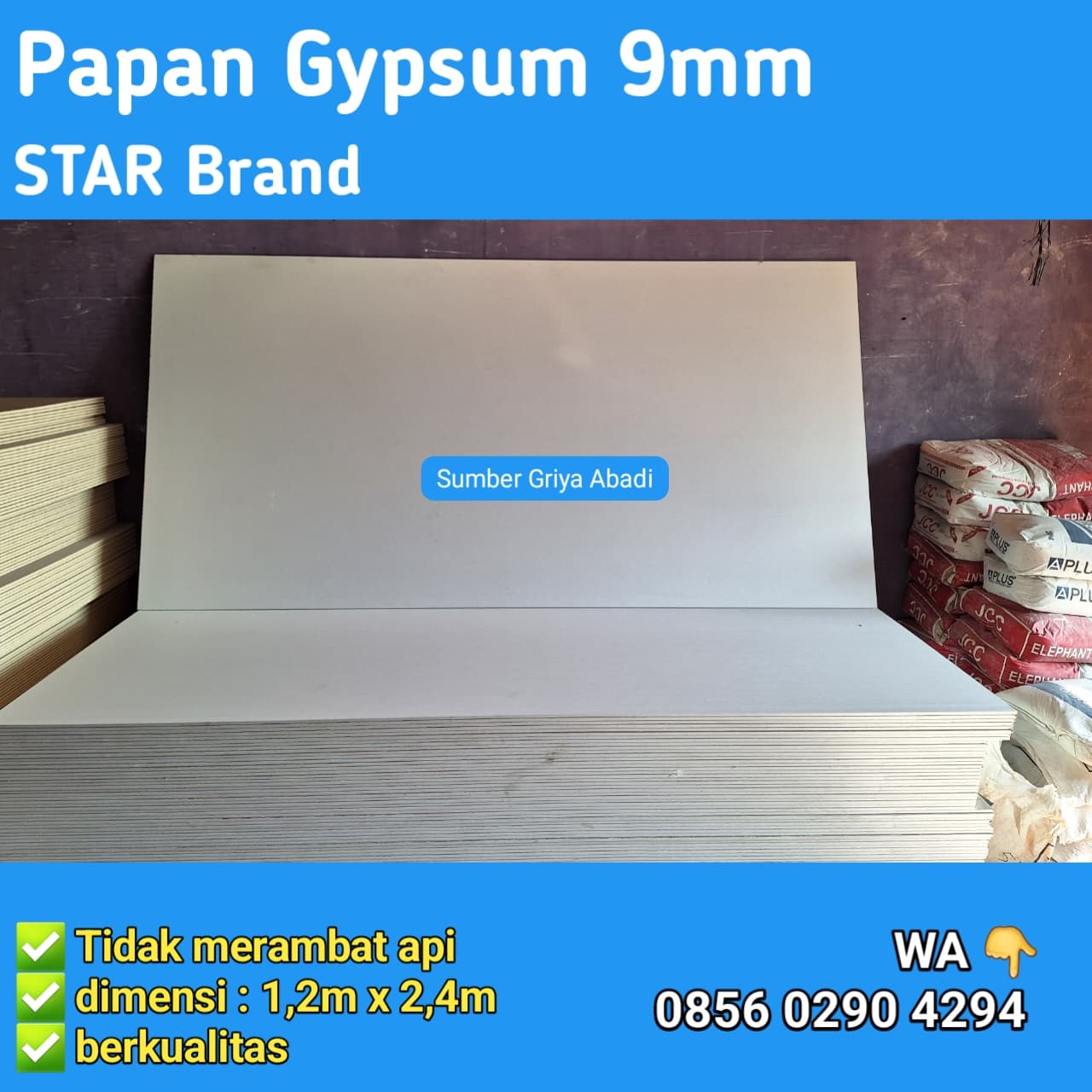 Papan Gypsum Star Brand / Board Gypsum thumbnail 2